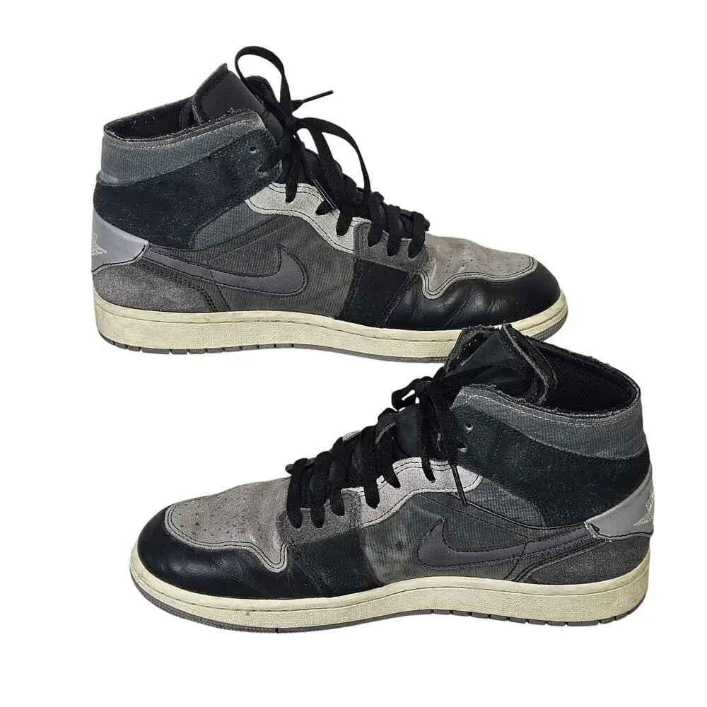 Men's Nike Jordan 1 SE Mid Craft Inside Out Size 10 DM9652-001 Gray / Black